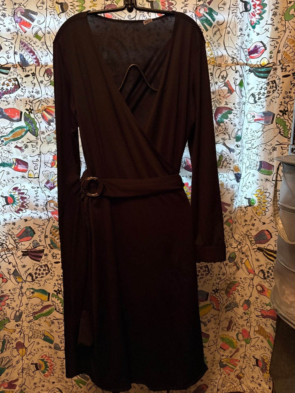 Necessary Objects poly wrap dress
